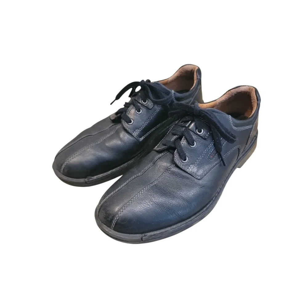 Ecco Men's Fusion Bicycle Split Toe Leather Oxfords Black Size 46 ( US 12-12.5)